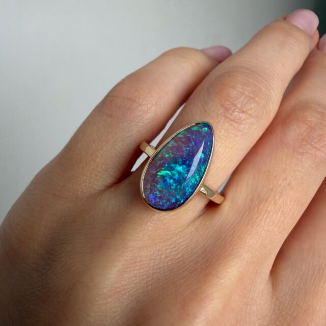 Australian Crystal Opal ring for Krystal 💙