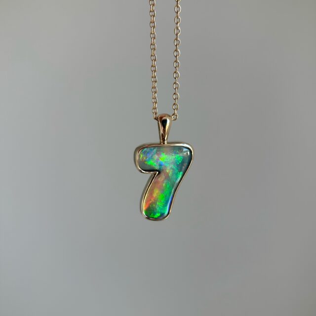 A lucky 7️⃣ made of Australian opal ✨Available on our website