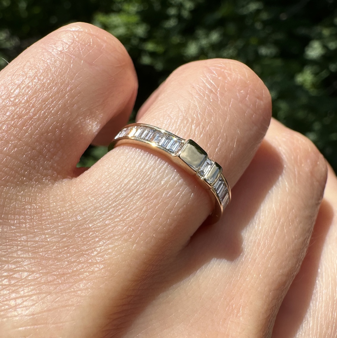 Minimalist baguette ring