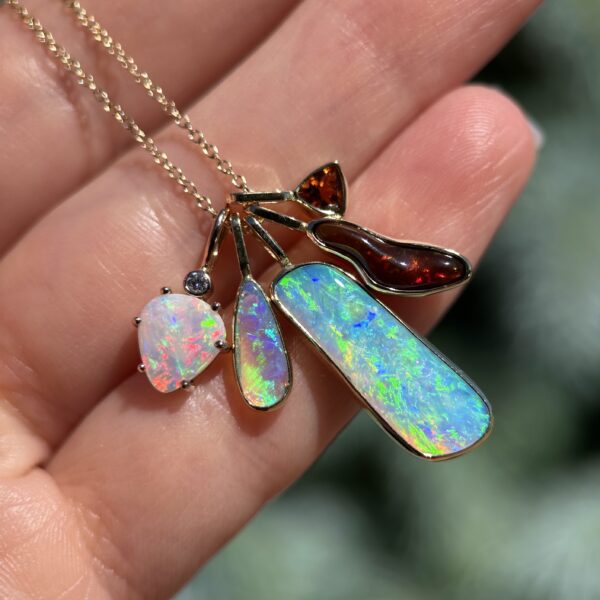 14K Gold Opal Pendants