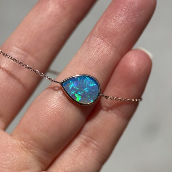 14K Rose gold bracelet with Australian Crystal Opal