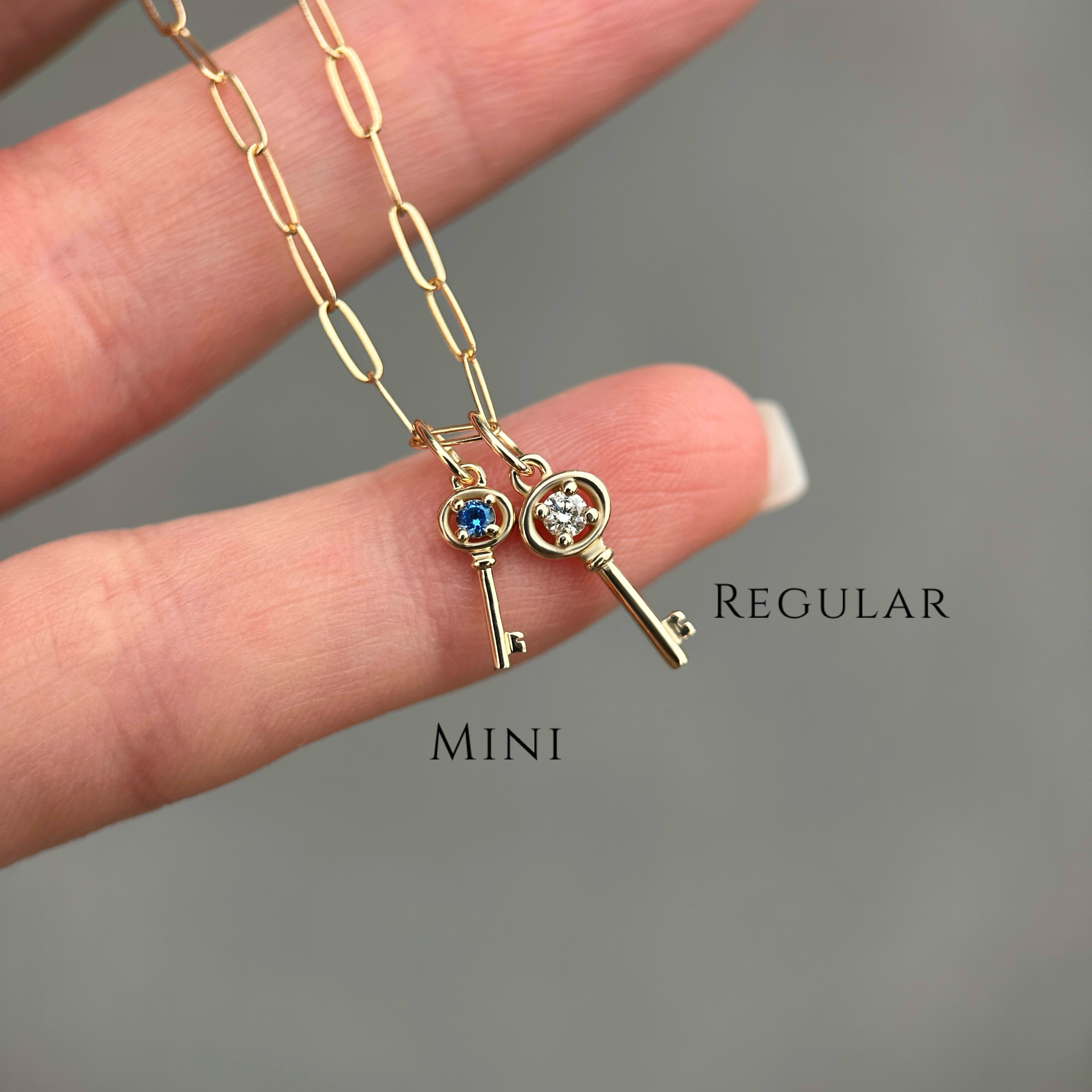 Gold Gemstone Key Charm – Signature Keys Collection - Image 5