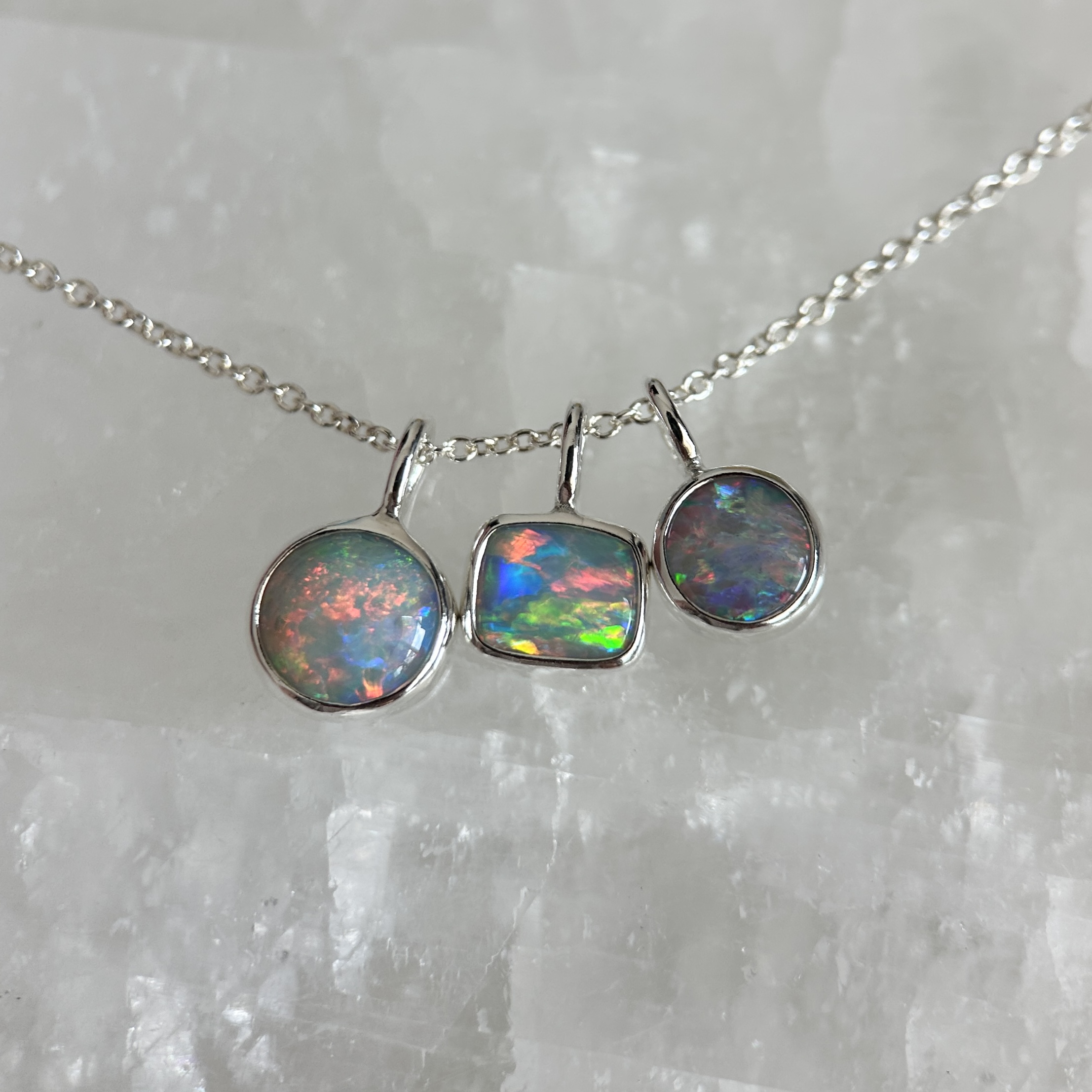 Sterling silver Opal Pendants - Image 2