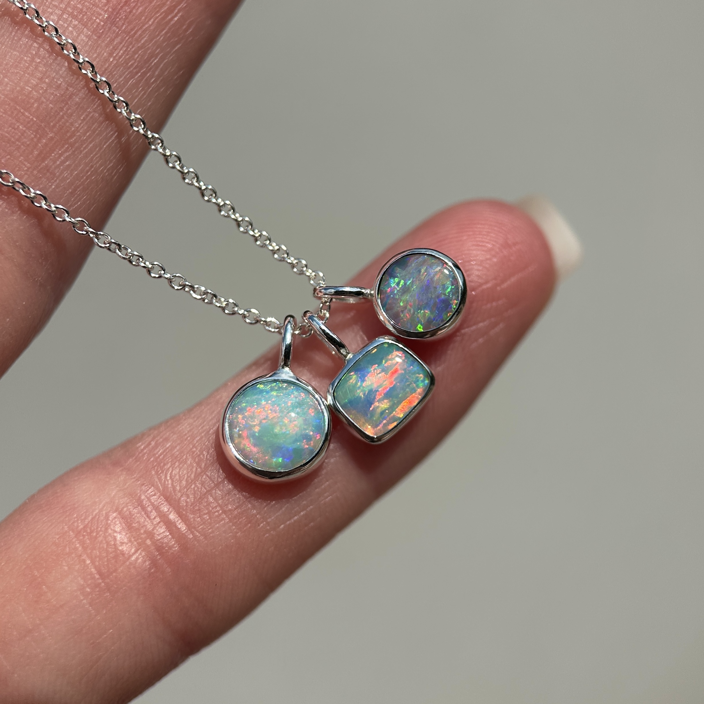 Sterling silver Opal Pendants - Image 4