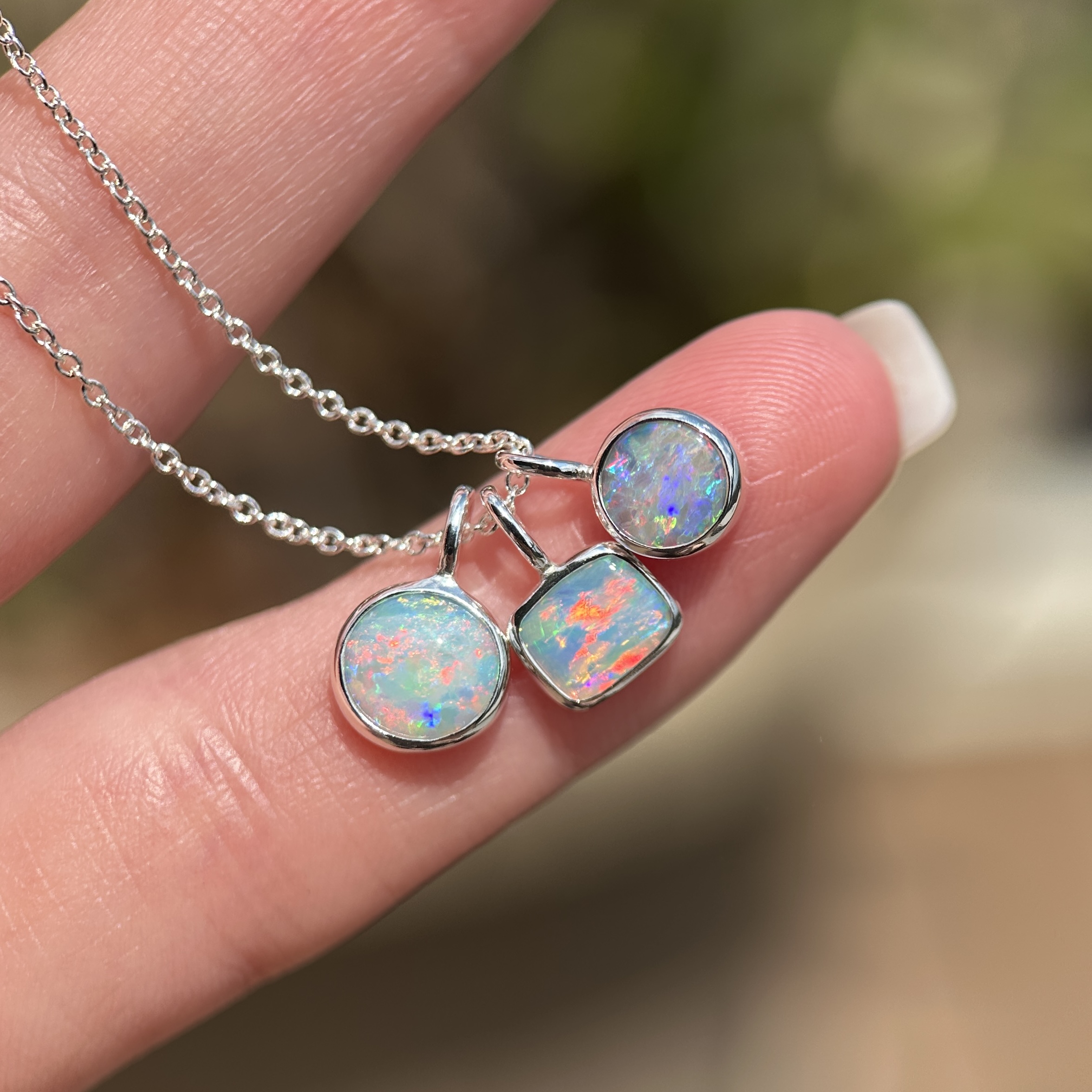 Sterling silver Opal Pendants - Image 5